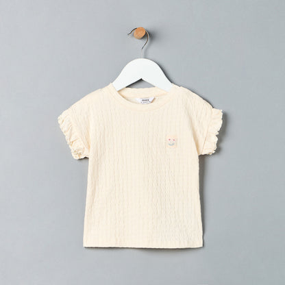 Textured T-shirt and Shorts Set