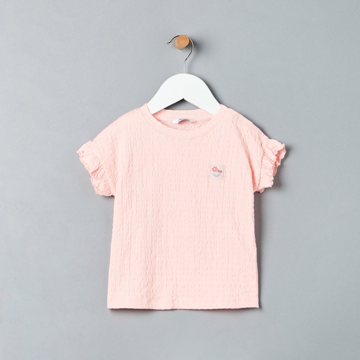 Textured T-shirt and Shorts Set