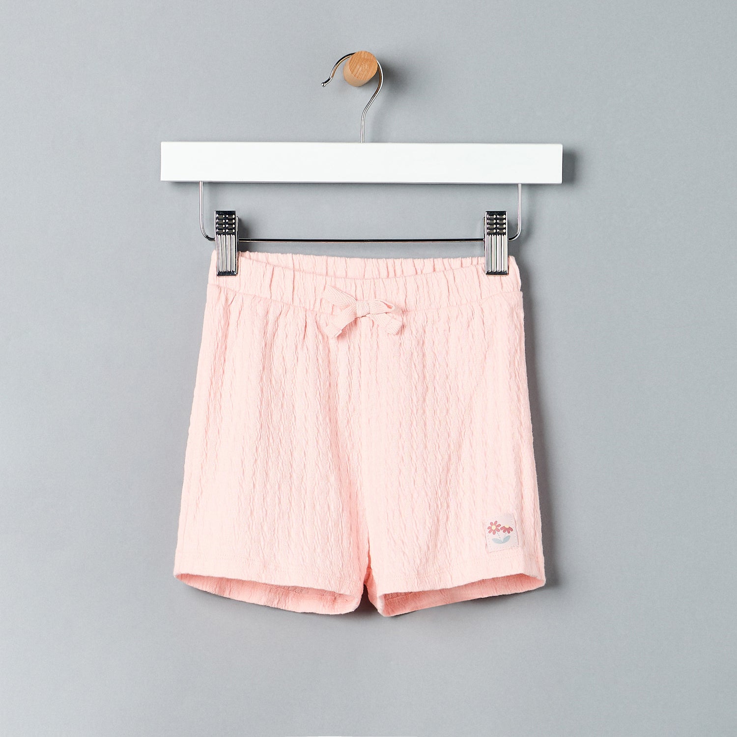 Textured T-shirt and Shorts Set