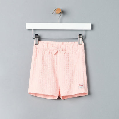Textured T-shirt and Shorts Set
