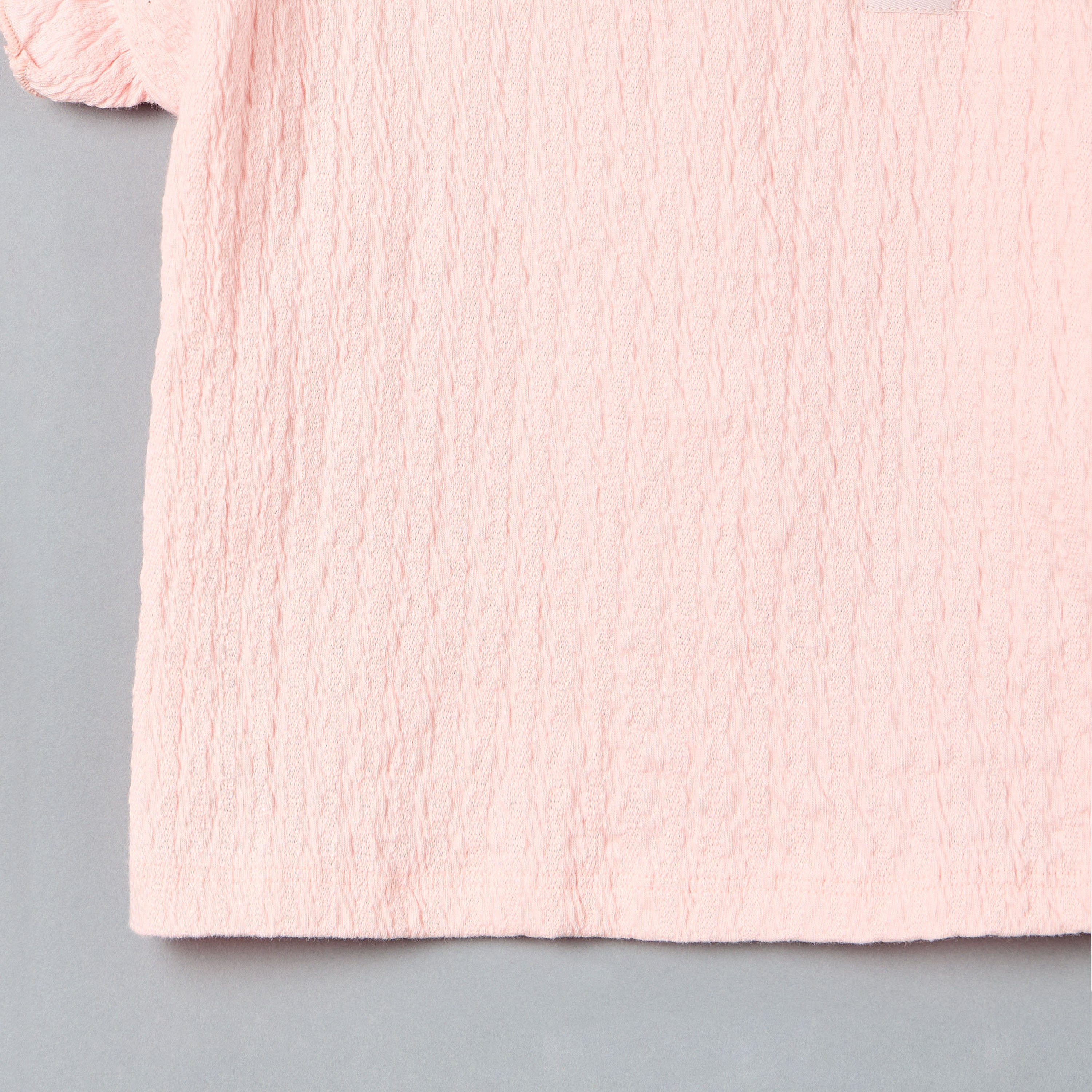 Textured T-shirt and Shorts Set