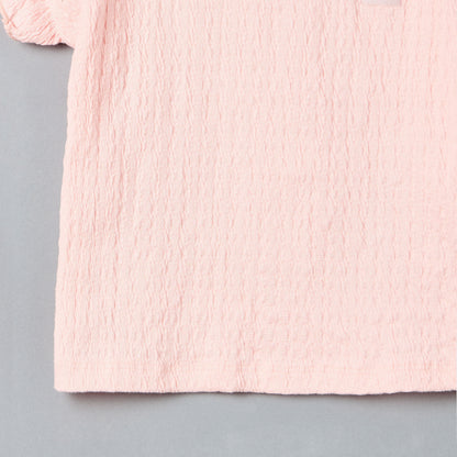 Textured T-shirt and Shorts Set