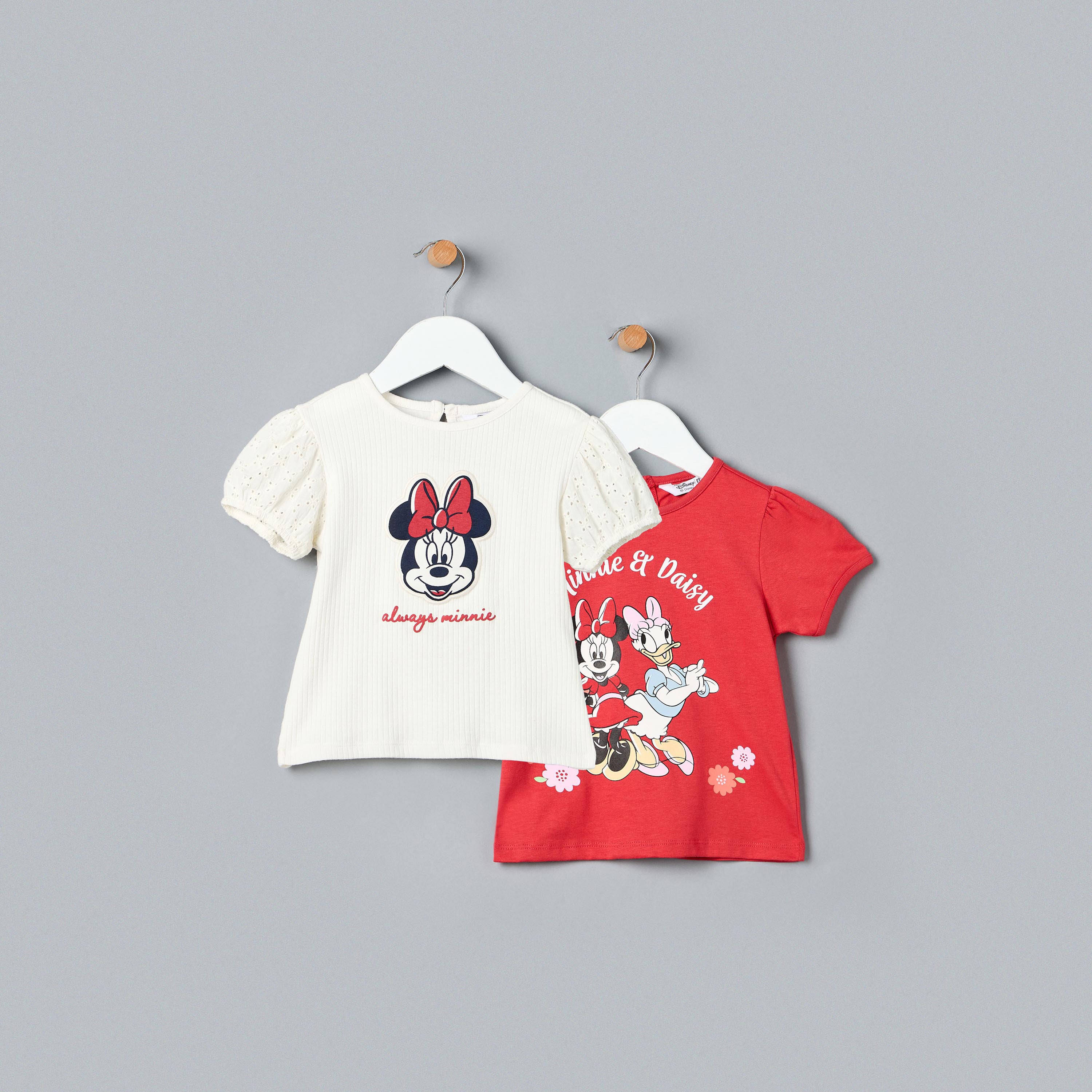 Pack of 2 - Minnie Mouse Print T-shirt - Multicolour / 12-18 mths