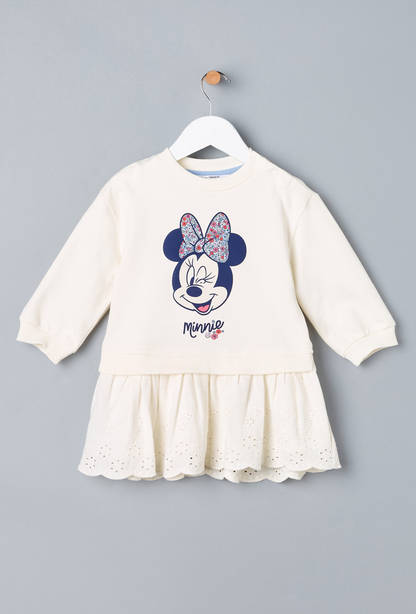 Minnie Mouse Print Double Gauze Cotton Dress-undefined-image-1