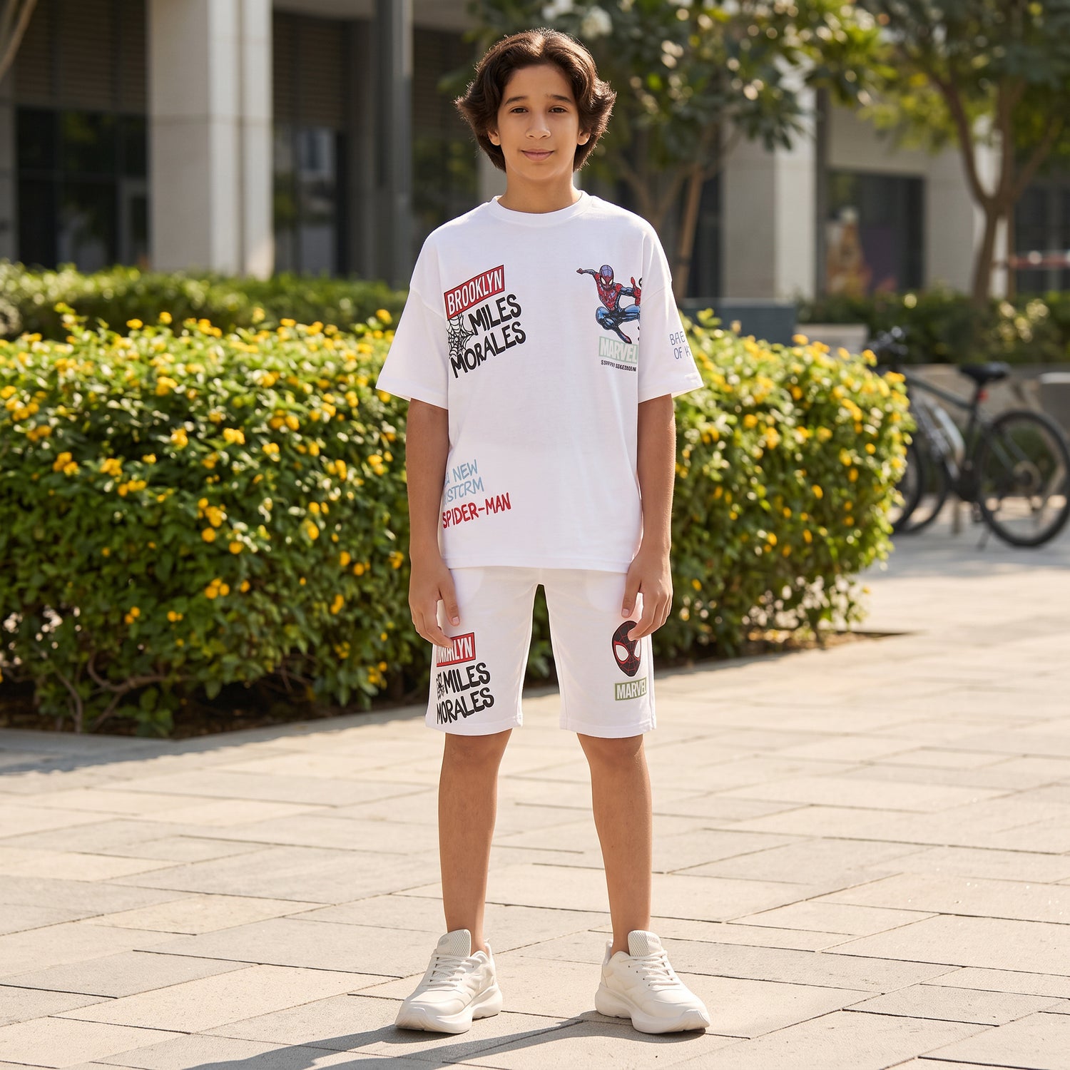 Spider-Man Print T-shirt and Shorts Set
