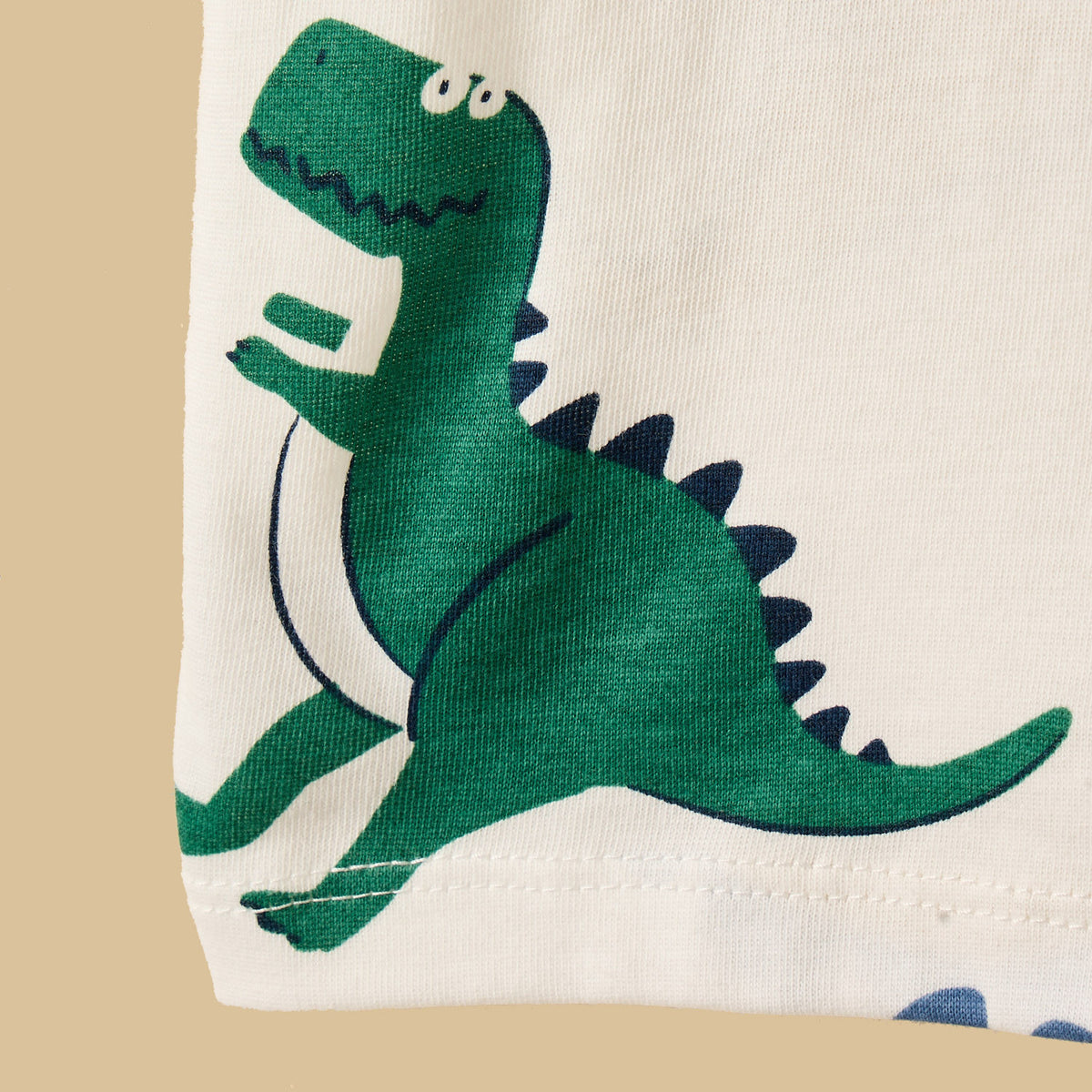 Dinosaur Print Cotton T-shirt and Shorts Set