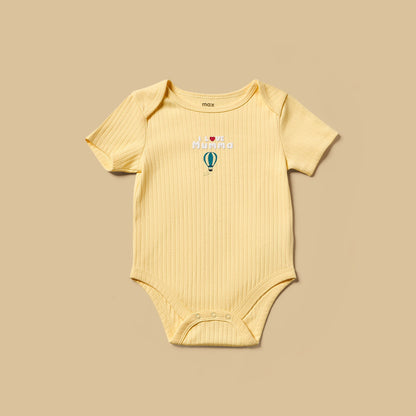 Pack of 3 - Transport Print Cotton Bodysuit