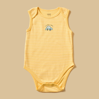 Pack of 5 - Vehicle Print Sleeveless Cotton Bodysuit
