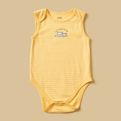 Pack of 5 - Vehicle Print Sleeveless Cotton Bodysuit