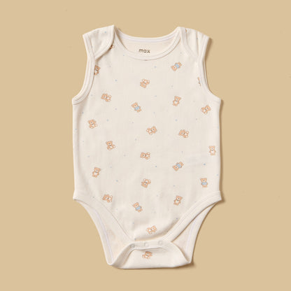 Pack of 3 - Bear Print Cotton Bodysuit