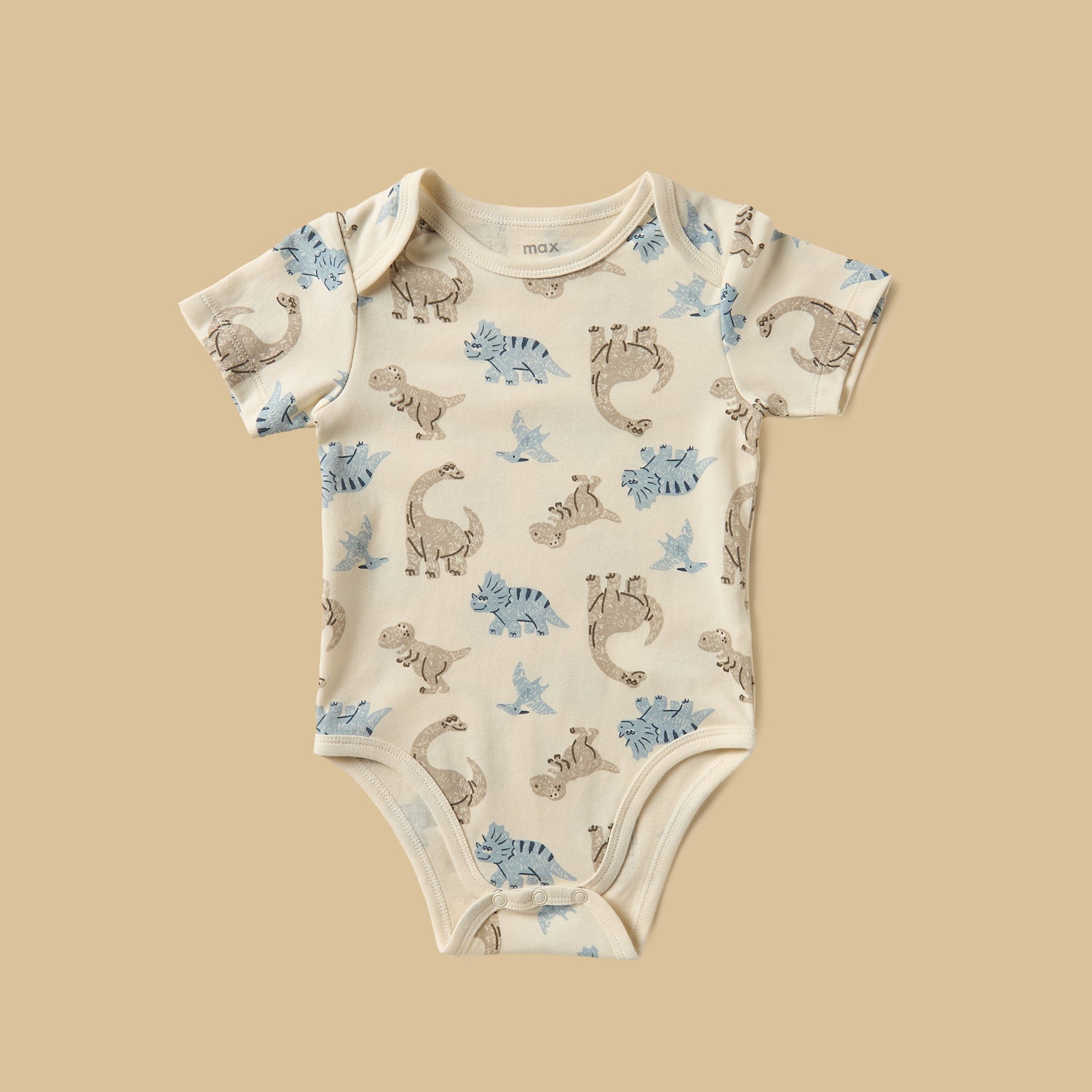 Pack of 3 - Dinosaur Print Cotton Bodysuit