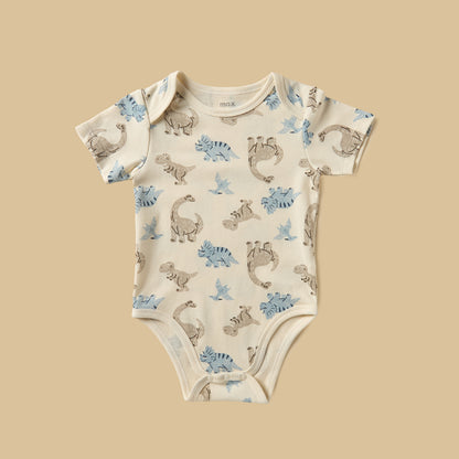 Pack of 3 - Dinosaur Print Cotton Bodysuit