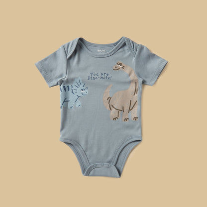 Pack of 3 - Dinosaur Print Cotton Bodysuit