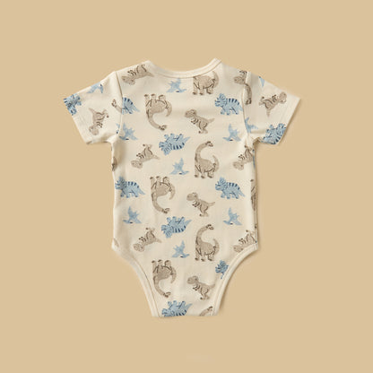 Pack of 3 - Dinosaur Print Cotton Bodysuit