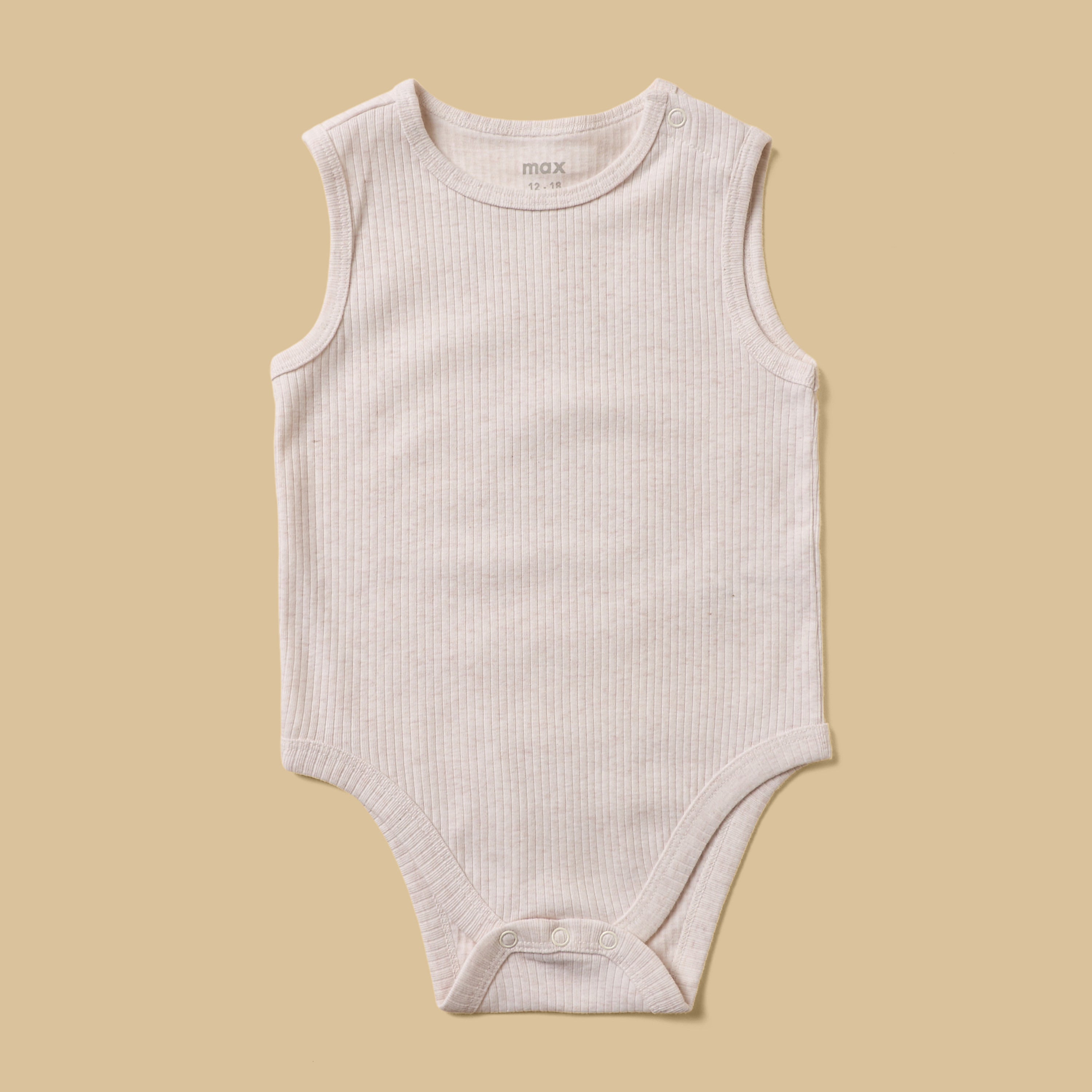 Pack of 3 - Ribbed Sleeveless Bodysuit
