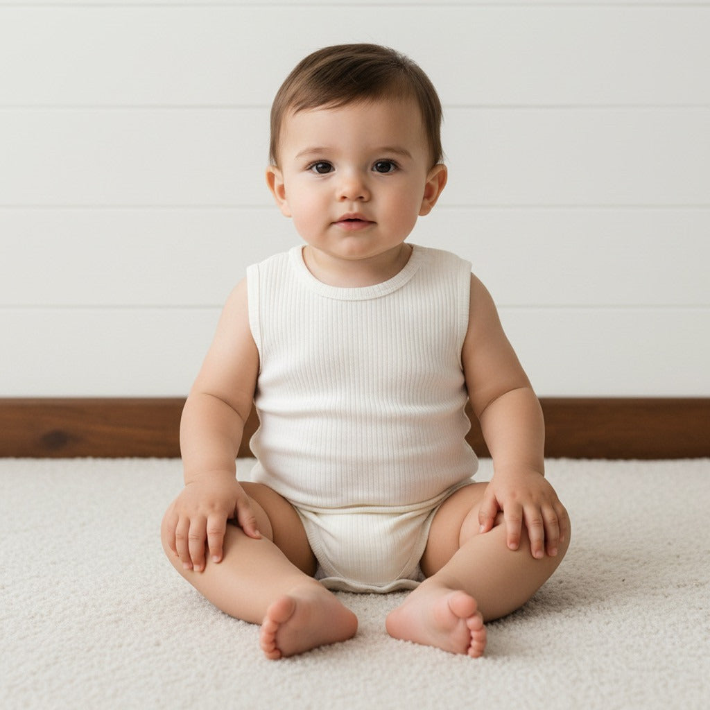 Pack of 3 - Ribbed Sleeveless Bodysuit