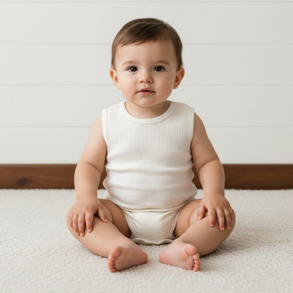 Pack of 3 - Ribbed Sleeveless Bodysuit