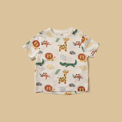 Pack of 3 - Safari Print Cotton T-shirt