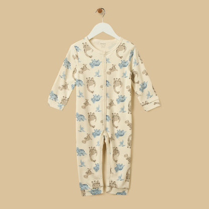 Dinosaur Print Cotton Sleepsuit