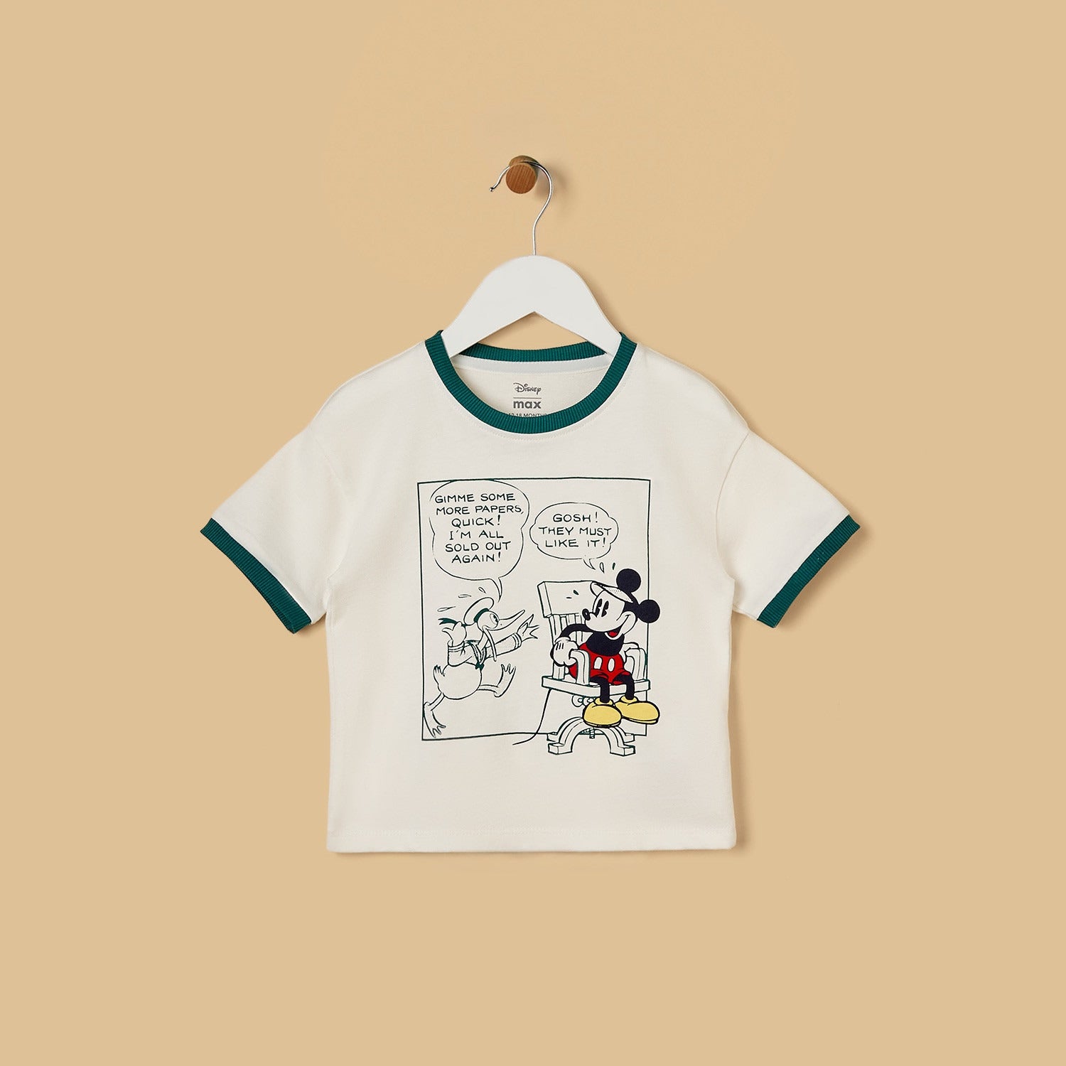 Mickey Mouse Print T-shirt and Shorts Set