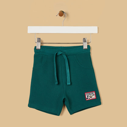 Mickey Mouse Print T-shirt and Shorts Set