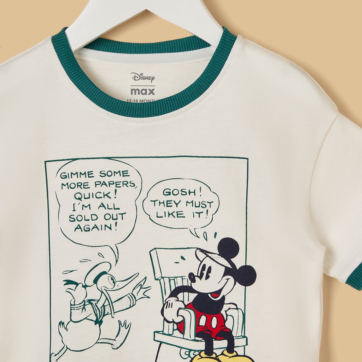 Mickey Mouse Print T-shirt and Shorts Set