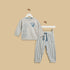 Mickey Mouse Print Cotton Sweatshirt and Joggers Set - Grey / 12-18 mths