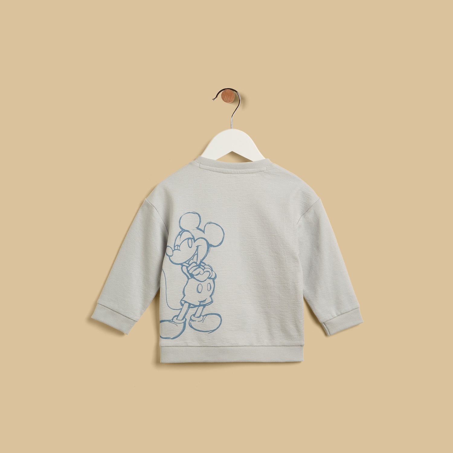 Mickey Mouse Print Cotton Sweatshirt and Joggers Set