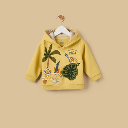 The Lion King Print Hooded Sweatshirt and Joggers Set