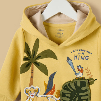 The Lion King Print Hooded Sweatshirt and Joggers Set