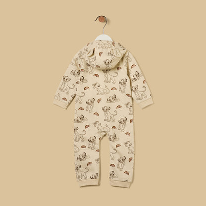 Simba Print Hooded Romper