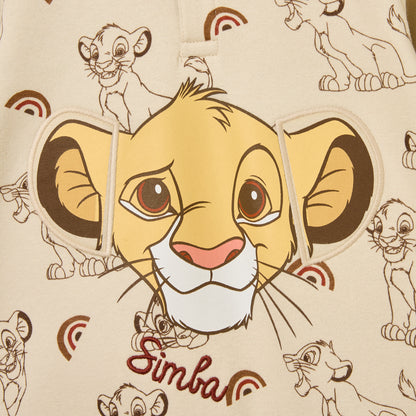 Simba Print Hooded Romper