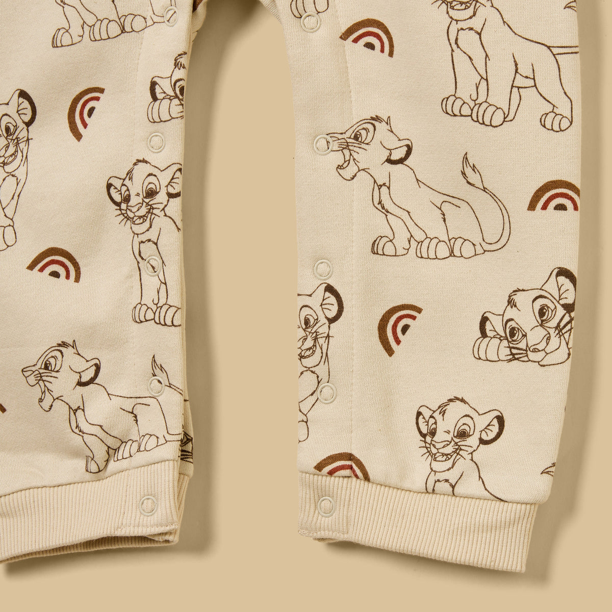 Simba Print Hooded Romper