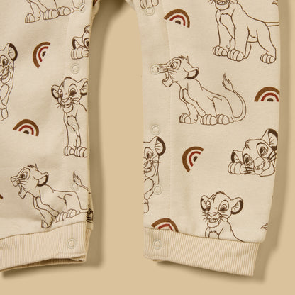 Simba Print Hooded Romper