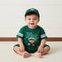 Bear Print Cotton T-shirt with Shorts and Cap Set - 12-18 MTHS