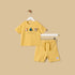Textured 3D Applique Cotton T-shirt and Shorts Set - Yellow / 12-18 mths