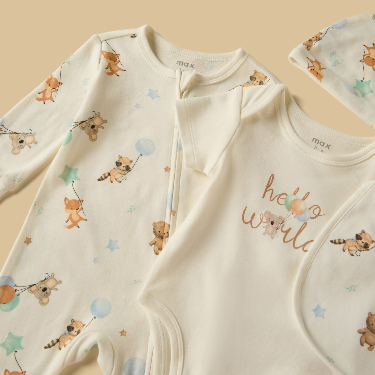 Bear Print 5-Piece Clothing Set