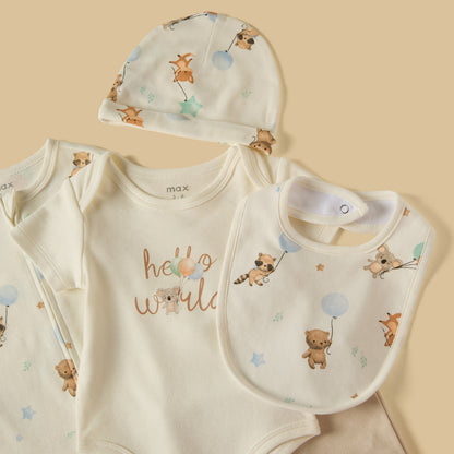 Bear Print 5-Piece Clothing Set