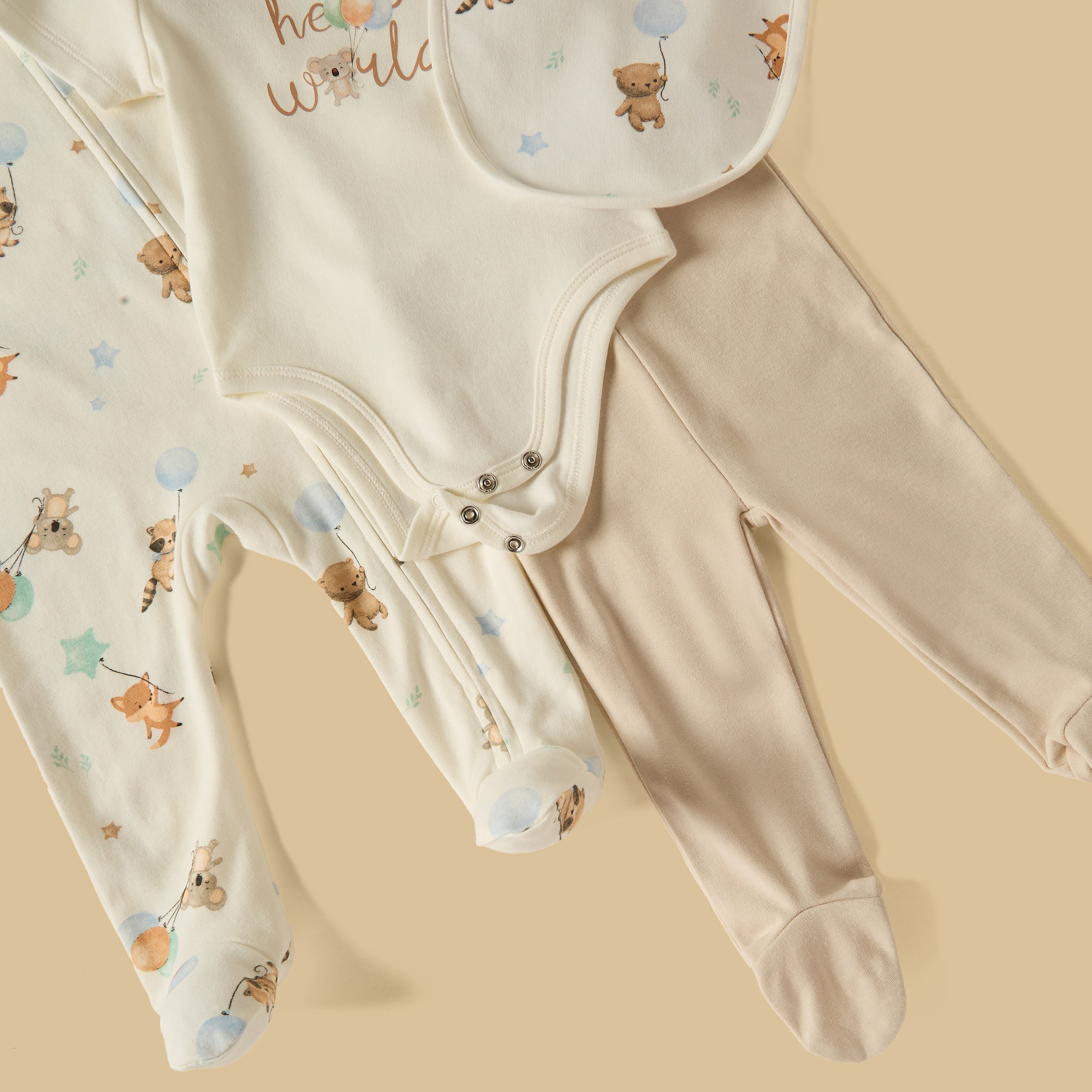 Bear Print 5-Piece Clothing Set