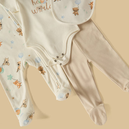 Bear Print 5-Piece Clothing Set