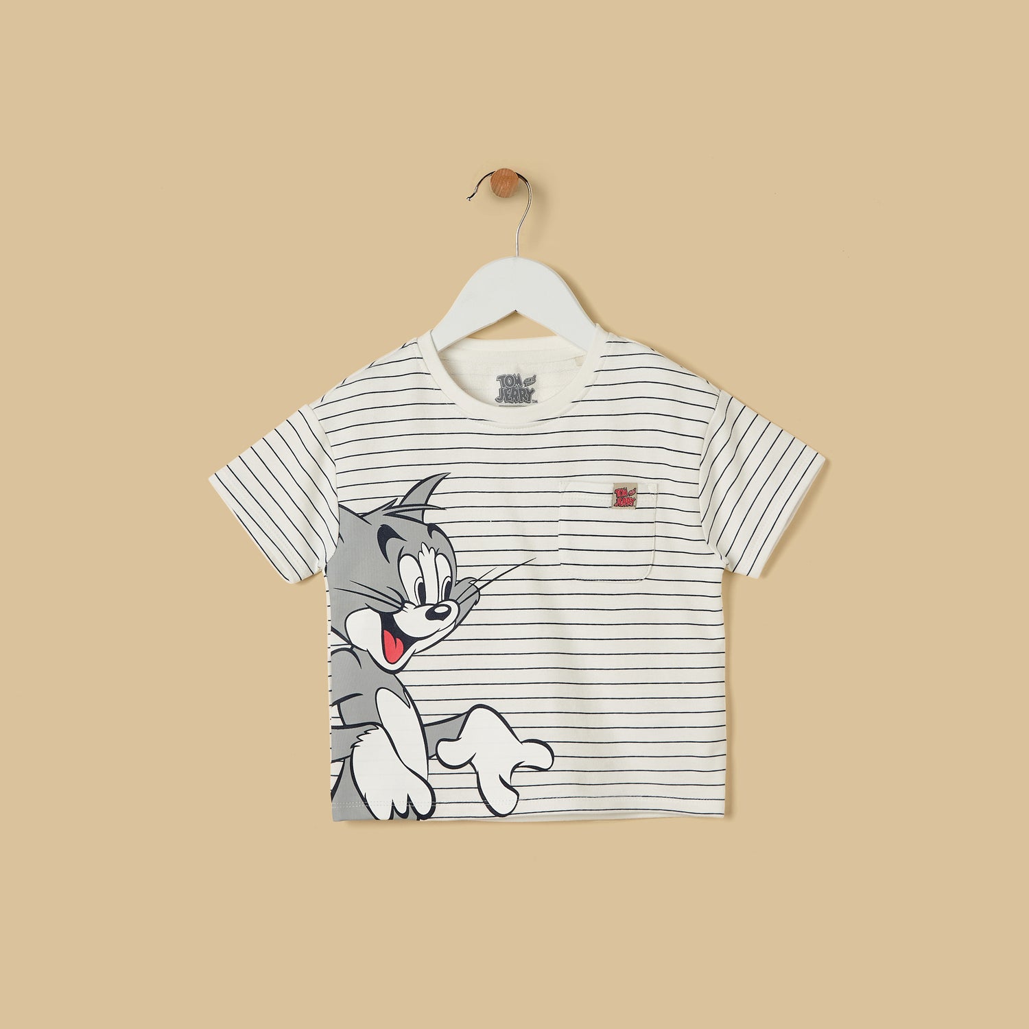 Tom and Jerry Print Cotton T-shirt and Shorts Set