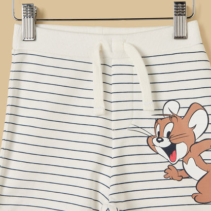 Tom and Jerry Print Cotton T-shirt and Shorts Set