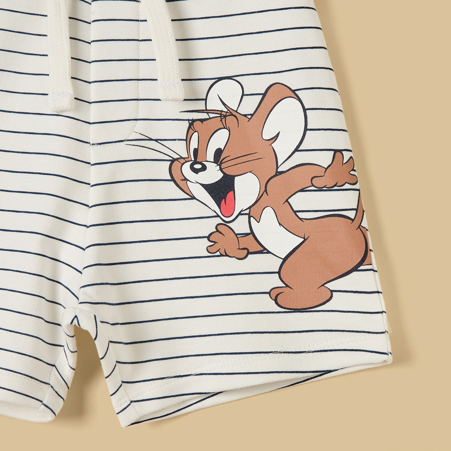 Tom and Jerry Print Cotton T-shirt and Shorts Set
