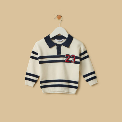 Varsity Embroidered Polo T-shirt
