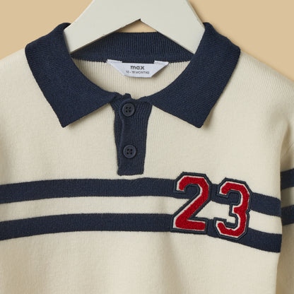 Varsity Embroidered Polo T-shirt