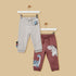 Pack of 2 - Dinosaur Print Relaxed Fit Joggers - Multicolour / 12-18 mths
