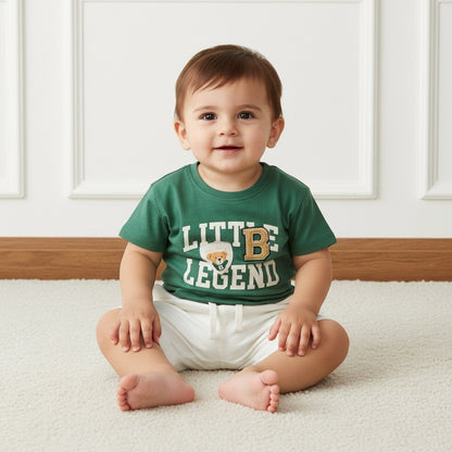 Pack of 3 - Little League Bear Print Cotton T-shirt