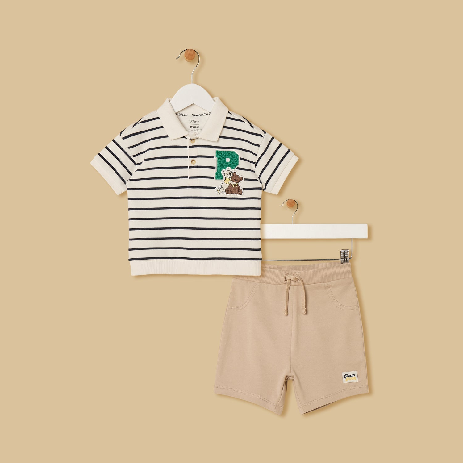 Winnie the Pooh Embroidered T-shirt and Shorts Set - Multicolour / 12-18 mths