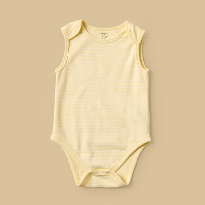 Pack of 3 - Assorted Sleeveless Cotton Bodysuit
