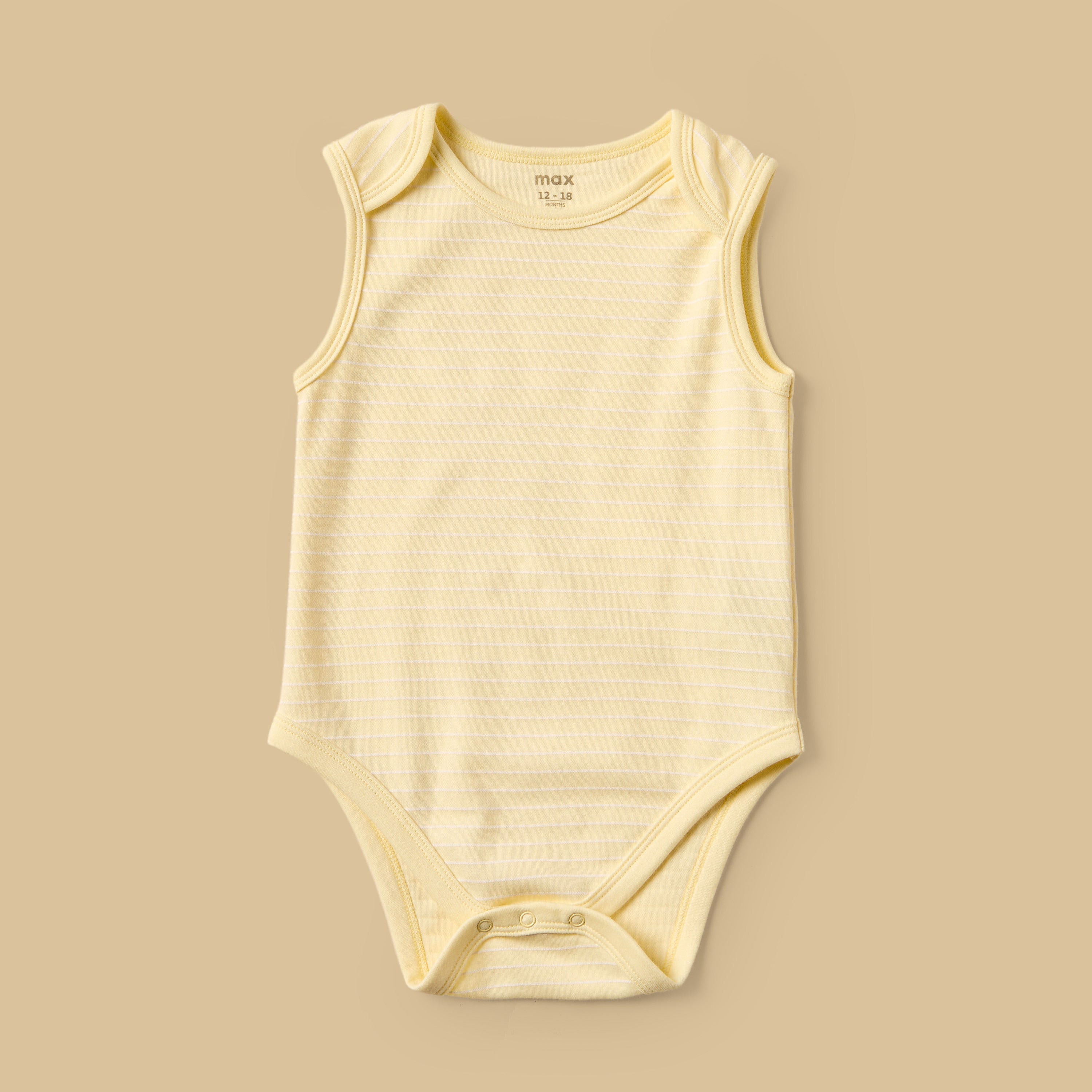Pack of 3 - Assorted Sleeveless Cotton Bodysuit